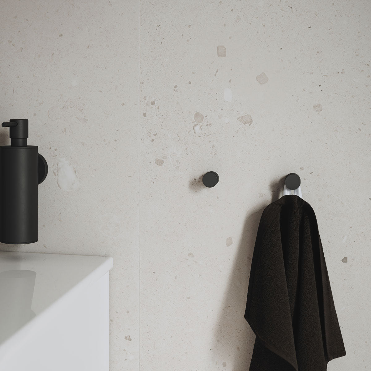 Enkelkrok Smedbo House Svart Matt 2-pack