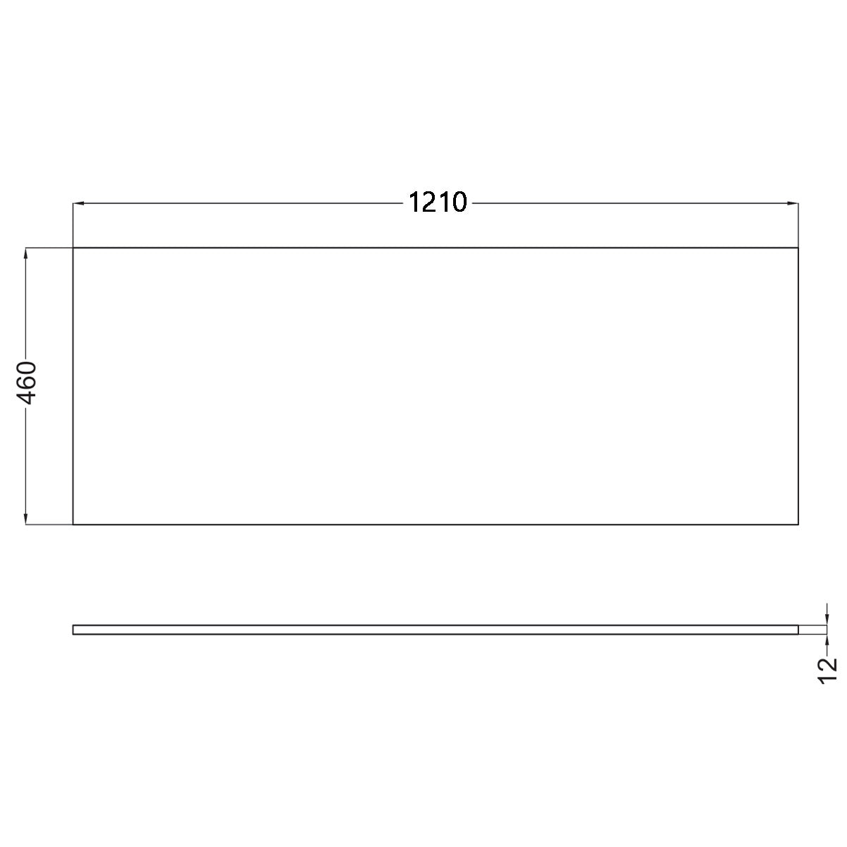 Bänkskiva Solid Surface Tenfors 120x45 cm Vit Matt