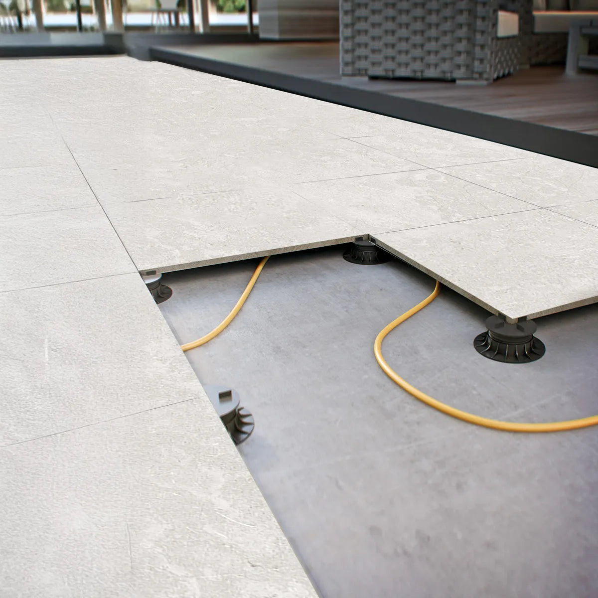 Uteklinker Limerock Greige 60x60 20 mm