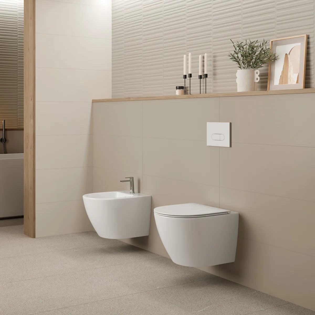 Vägghängd Toalett Tenfors Sanitario Plus Vit Blank