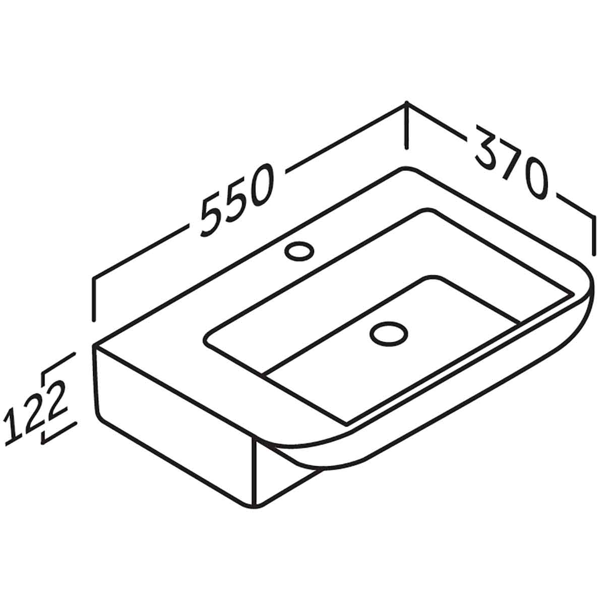 Badrumsmöbel Set Tenfors Kompakt 55 cm Vit Blank