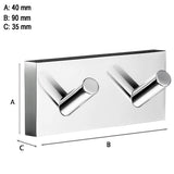 Dubbelkrok Smedbo House Krom Blank