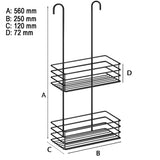 Duschkorg 2-plan Smedbo Svart Matt