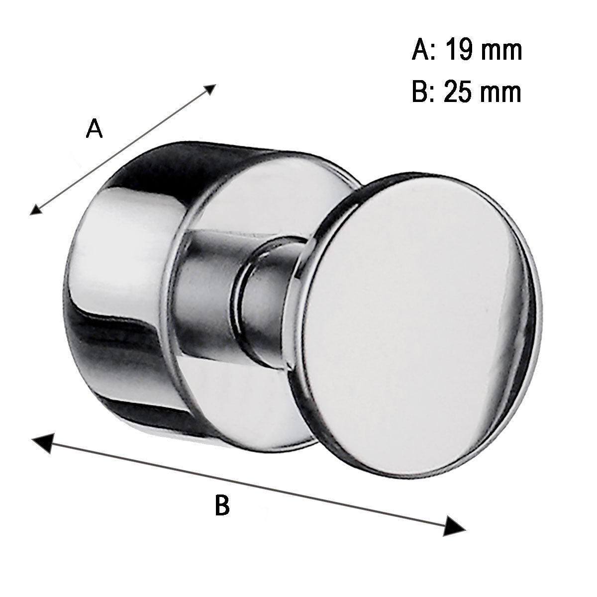 Enkelkrok Smedbo House Krom Blank 2-pack
