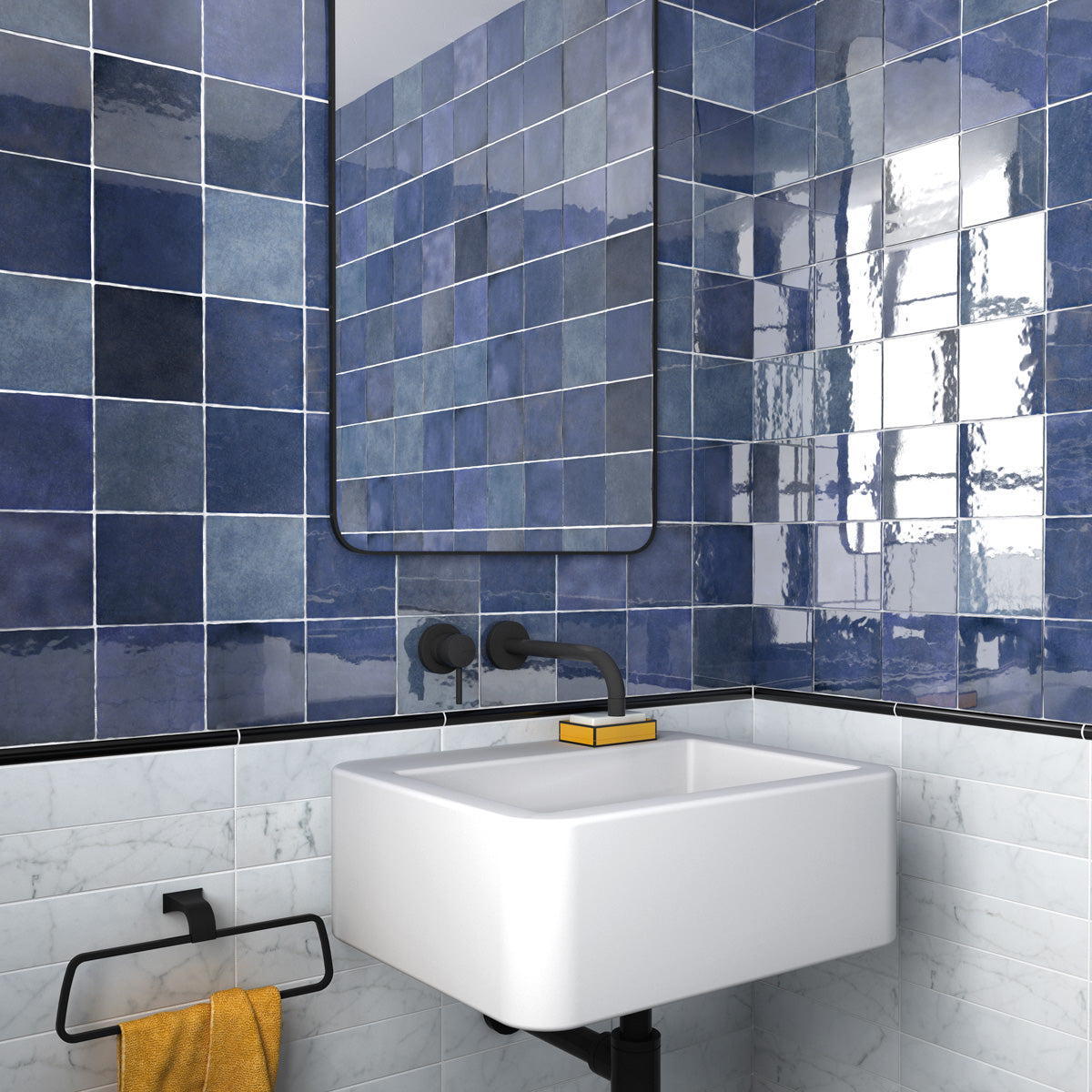 Provbit Kakel Creativa Colonial Blue Blank 13,2x13,2