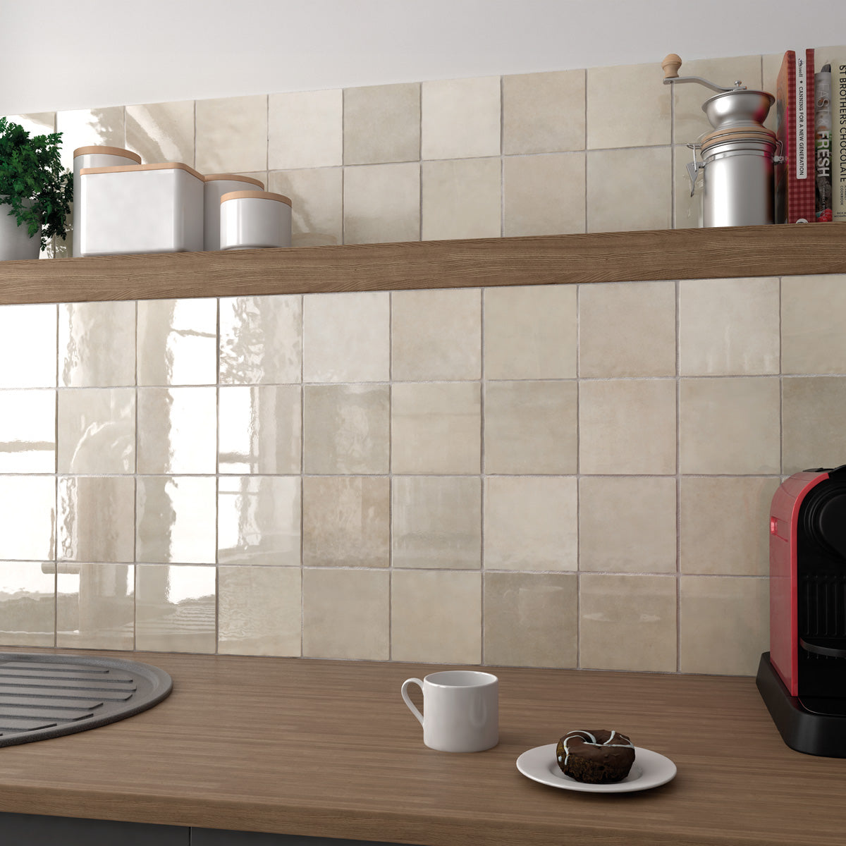 Provbit Kakel Creativa Ochre Blank 13,2x13,2