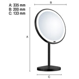 Sminkspegel Smedbo Glow Fristående LED Svart Matt