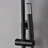 Takduschset Monza Svart Matt Ø200 mm