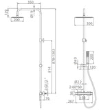 Takduschset Toscana Borstad Rosé 200x300 mm