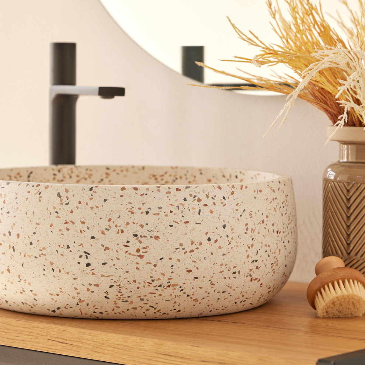 Fristående Tvättställ Terrazzo Mix 39x39x14 cm