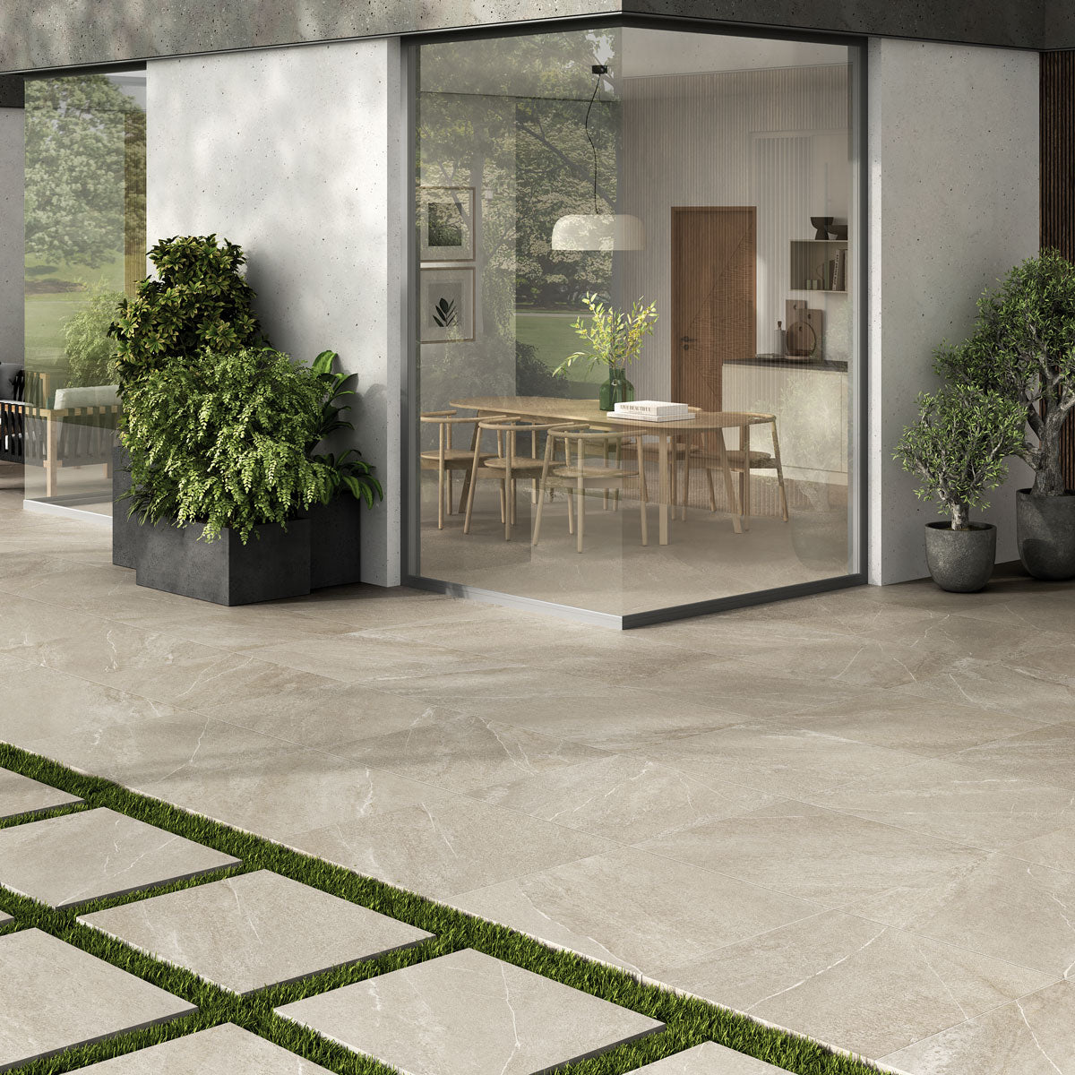 Provbit Uteklinker Sakhir Ivory 60x60 20mm