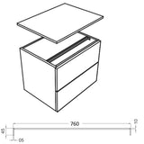 Bänkskiva Solid Surface Tenfors 80x45 cm Vit Matt