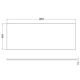 Bänkskiva Solid Surface Tenfors 80x45 cm Vit Matt