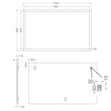 Badrumsspegel 120x68 cm Tenfors Allmoge Antracit