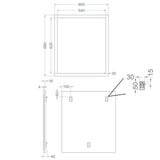 Badrumsspegel 60x68 cm Tenfors Allmoge Antracit
