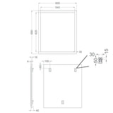 Badrumsspegel 60x68 cm Tenfors Allmoge Vit Matt