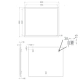 Badrumsspegel 80x68 cm Tenfors Allmoge Antracit