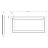 Badrumsspegel Imfri LED med Bluetooth 120x65 cm Tenfors Spoty