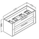 Kommod 120 cm Tenfors Allmoge Antracit
