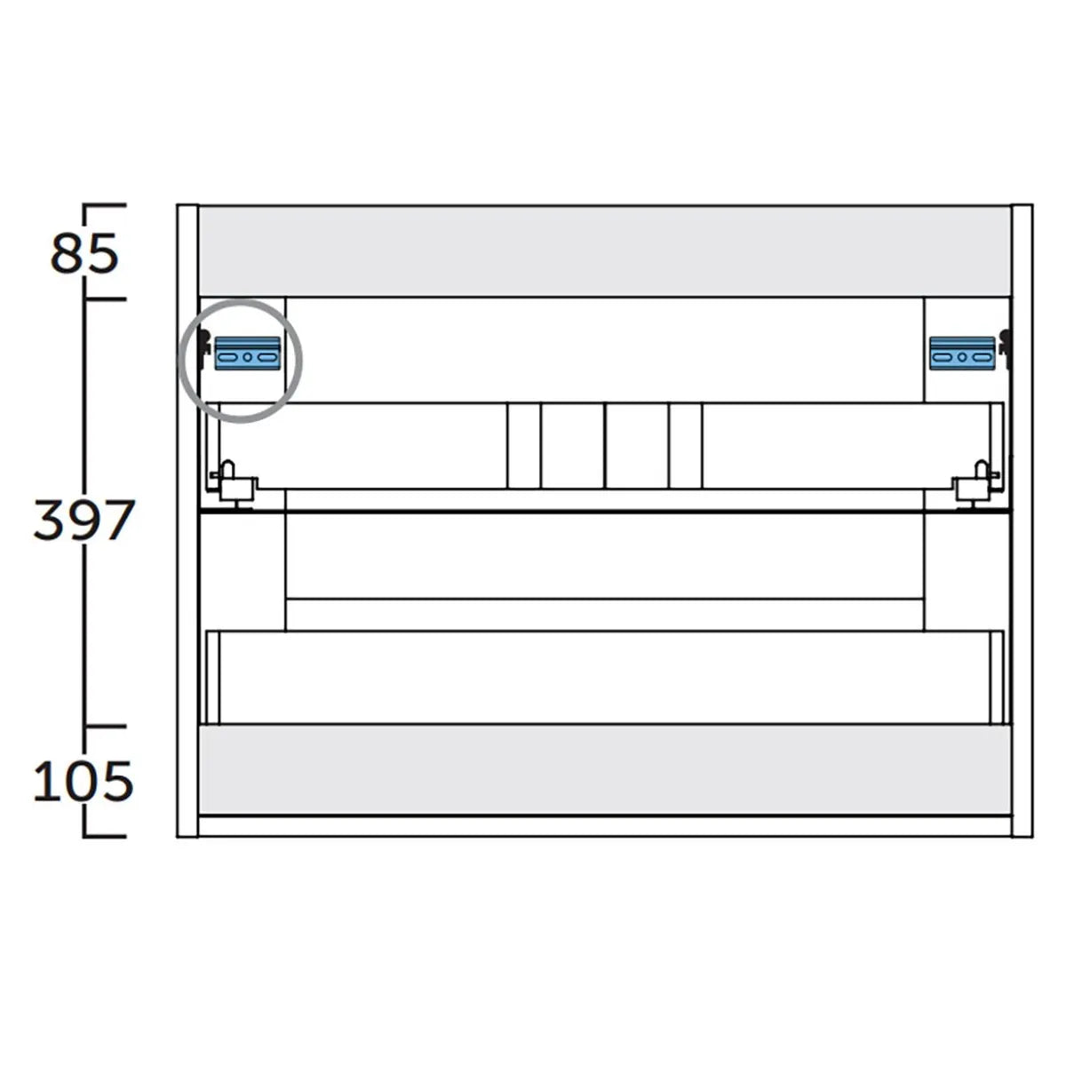 Kommod 60 cm Tenfors Allmoge Marin Blå