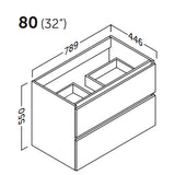 Kommod 80 cm Tenfors Viken Grå Matt