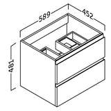 Kommod & Tvättställ 60 cm Tenfors Norrvik Valnöt