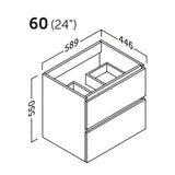Kommod & Tvättställ 60 cm Tenfors Viken Vit Matt