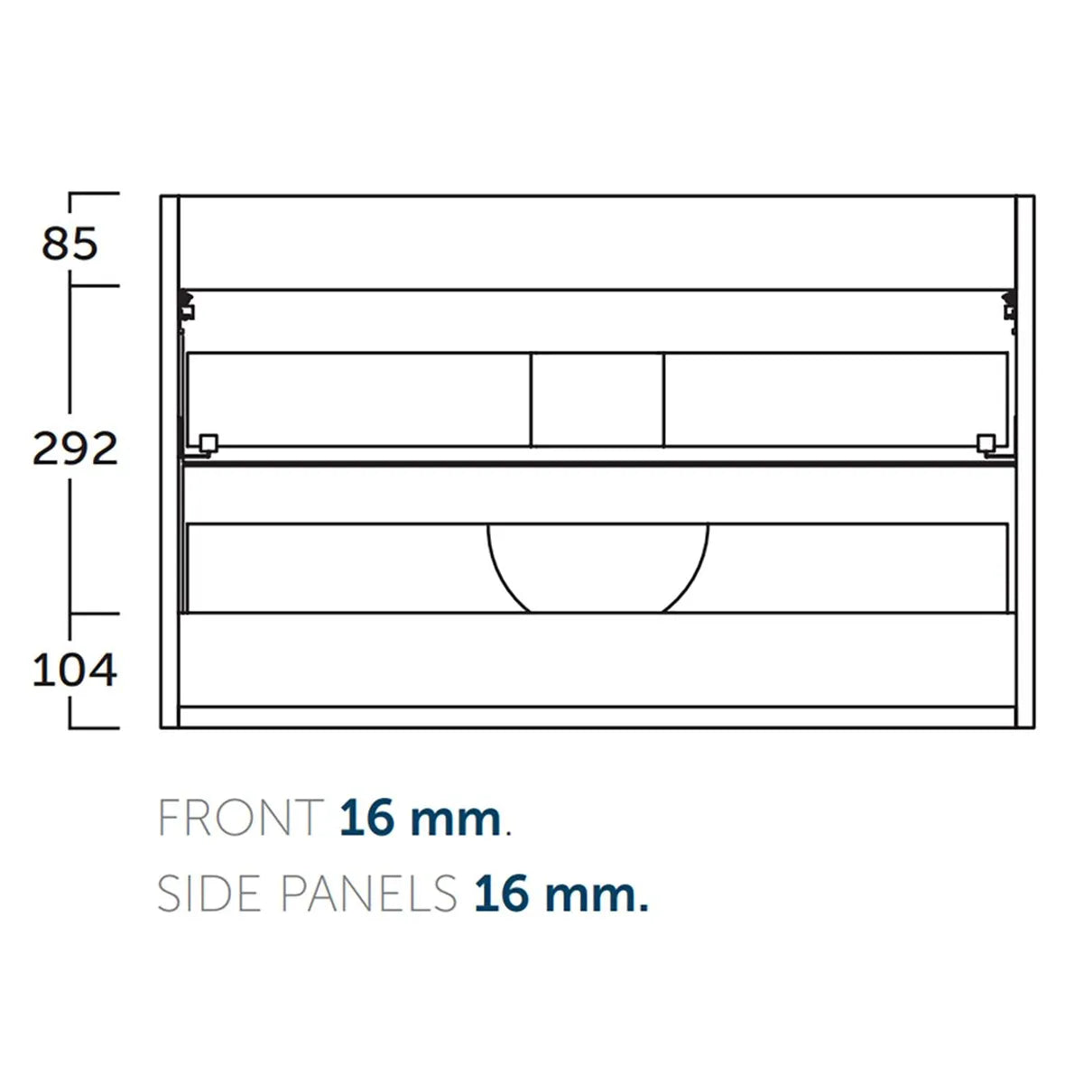 Kommod 120 cm Tenfors Harmoni Grå Matt 4 lådor