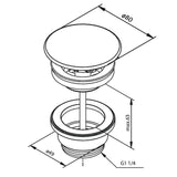 Bottenventil Tenfors Moon Pop-Up Antracit Matt