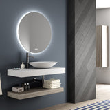 Fristående Tvättställ Solid Surface Tenfors Oval 57x41 cm Vit Matt