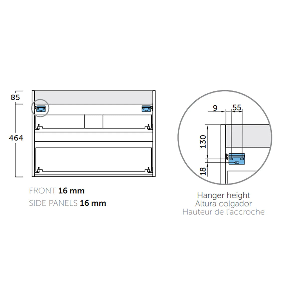 Kommod 60 cm Tenfors Viken Vit Matt