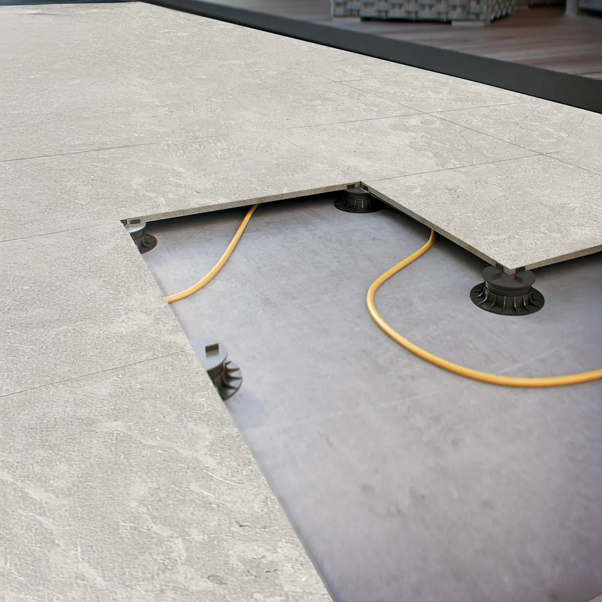 Uteklinker Limerock Taupe 60x60 20 mm